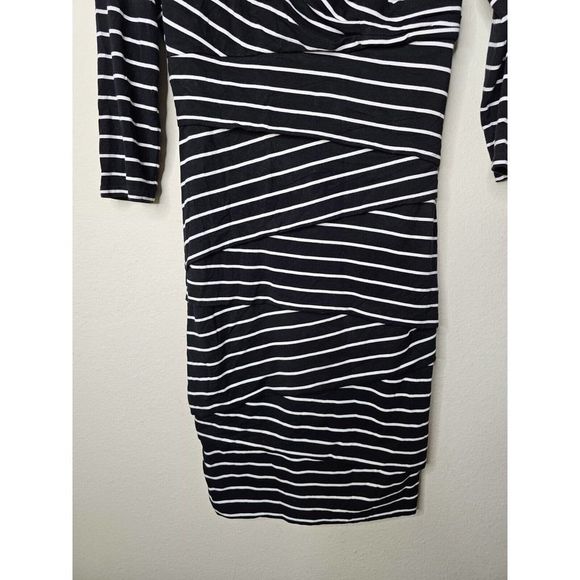 White House Black Market Black and White Striped Mini Dress - Picture 5 of 9